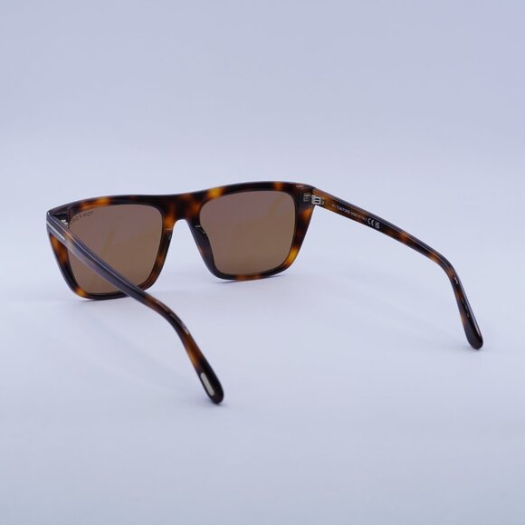 Tom Ford FT1175 53E Sunglasses Blonde Havana Square Frame, Brown Lenses - Picture 8 of 9
